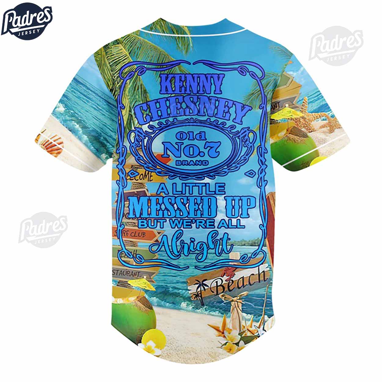 Kenny Chesney No Shoes Nation Summer Custom Baseball Jersey - Padres Jersey Oasis: Elevate Your Baseball Style Game