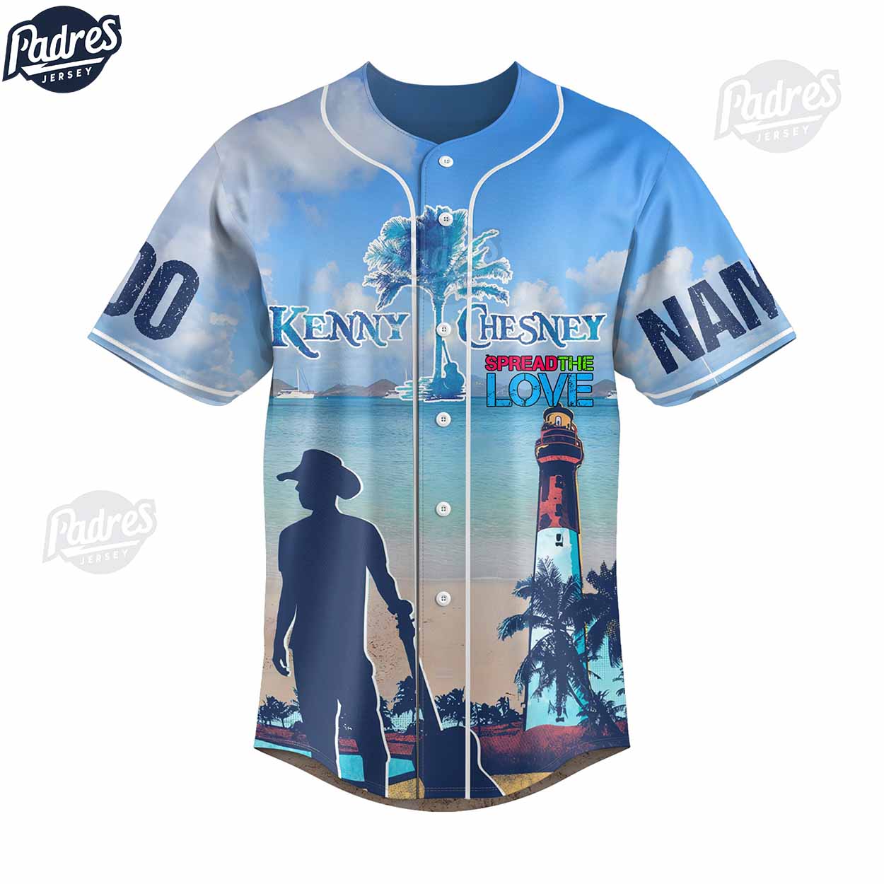 Kenny Chesney No Shoes Shirt No Problem Summer Beach Custom Baseball Jersey - Padres Jersey Oasis: Elevate Your Baseball Style Game