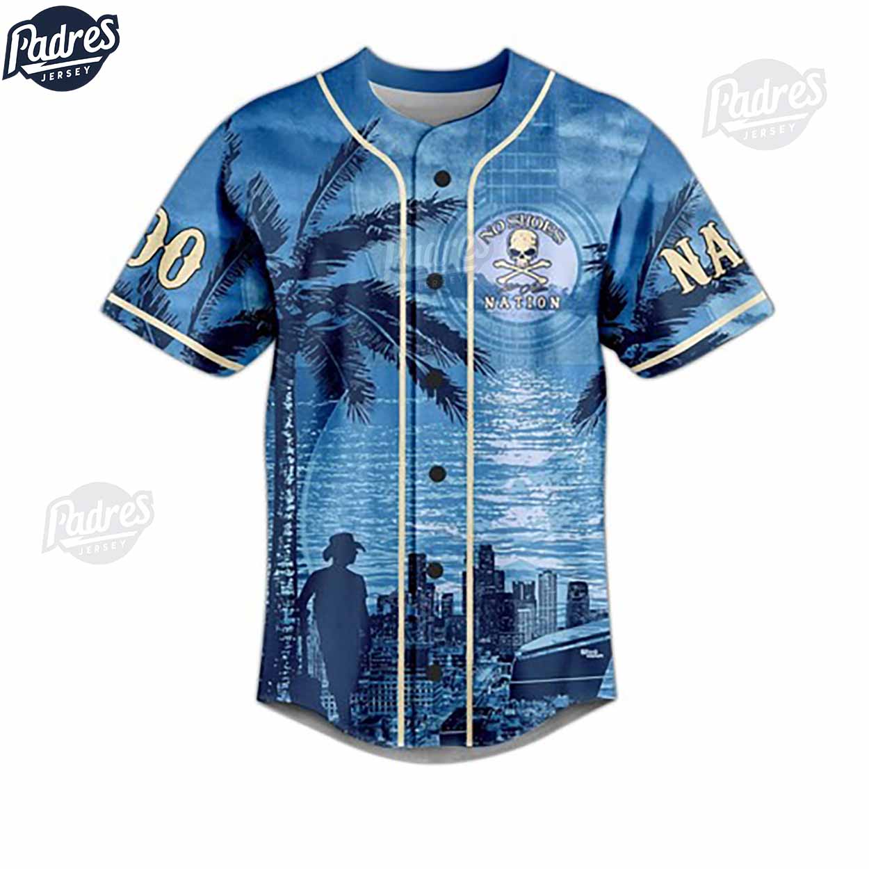 Kenny Chesney Tropical Custom Baseball Jersey - Padres Jersey Oasis: Elevate Your Baseball Style Game