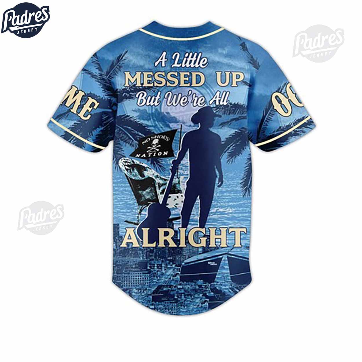 Kenny Chesney Tropical Custom Baseball Jersey - Padres Jersey Oasis: Elevate Your Baseball Style Game