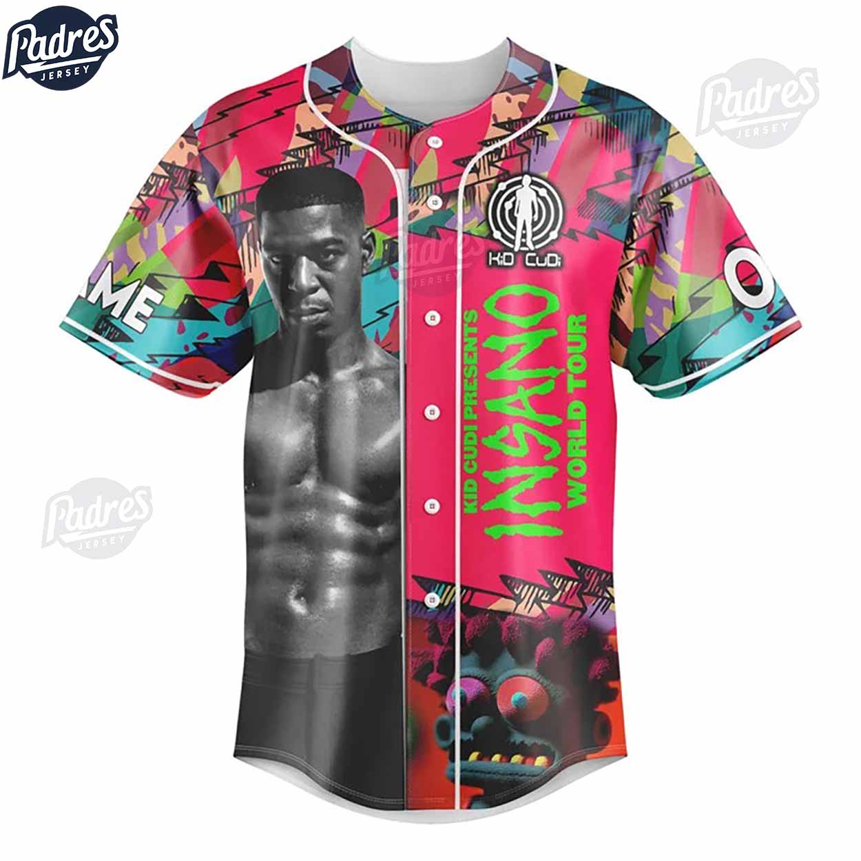 Kid Cudi Rapper Custom Baseball Jersey - Padres Jersey Oasis: Elevate Your Baseball Style Game