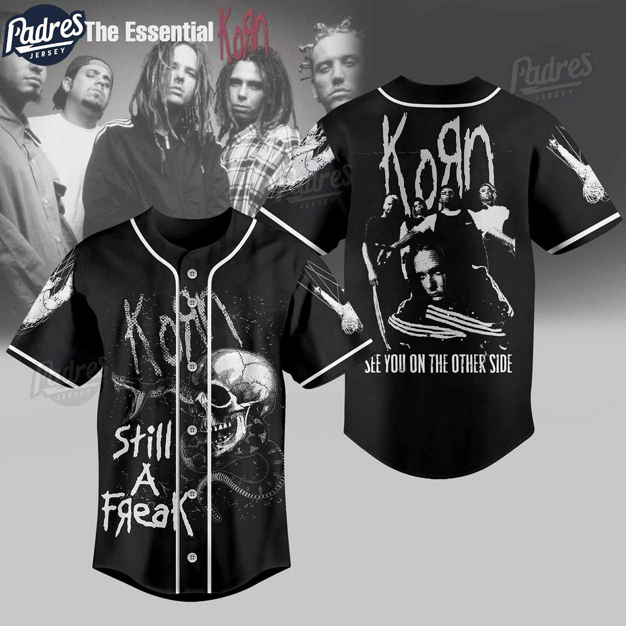 Korn Still A Freak Baseball Jersey - Padres Jersey Oasis: Elevate Your Baseball Style Game