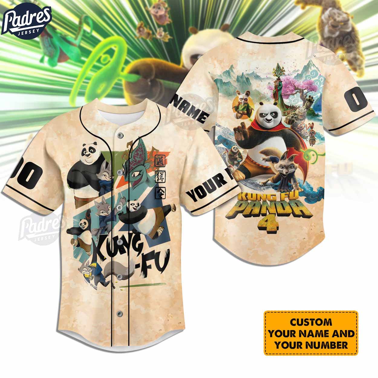 Kung Fu Panda 4 Movie Custom Baseball Jersey Shirt - Padres Jersey Oasis: Elevate Your Baseball Style Game
