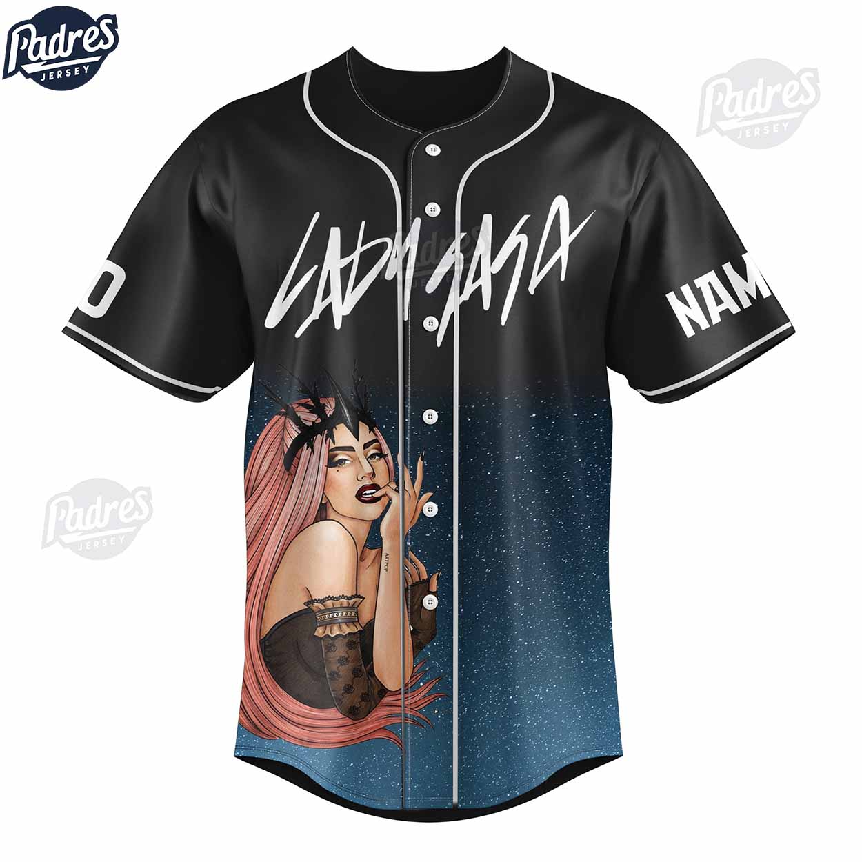 Lady Gaga Custom Baseball Jersey Style - Padres Jersey Oasis: Elevate Your Baseball Style Game