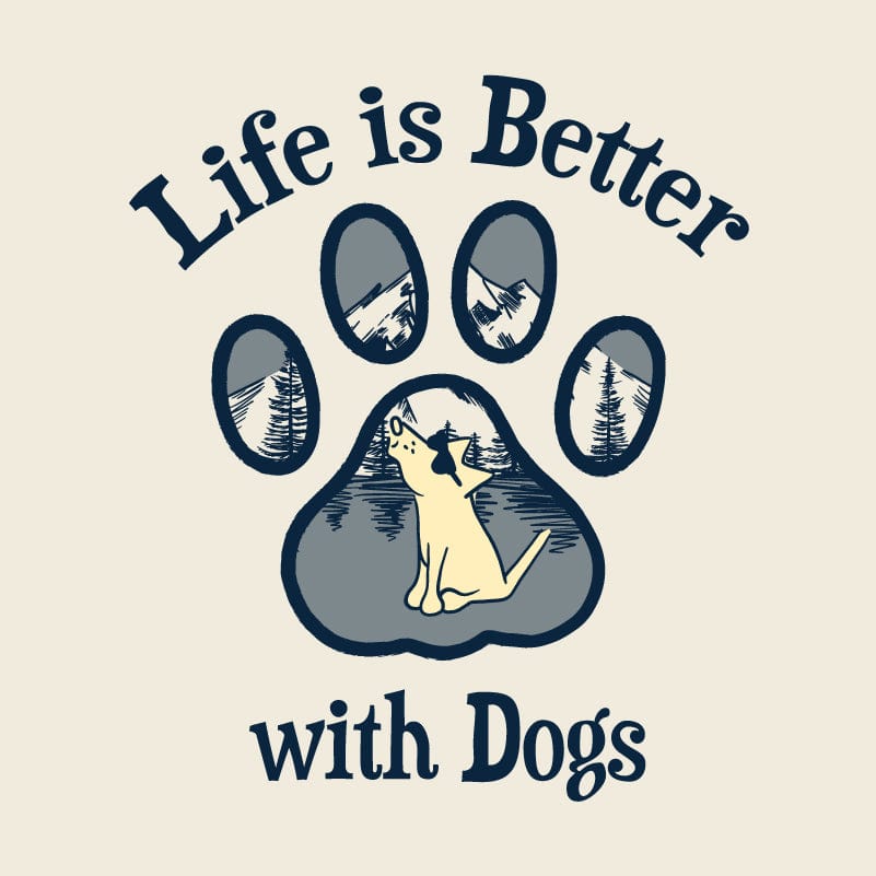 Life Is Better With Dogs - Ladies T-Shirt V-Neck