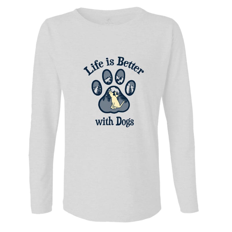 Life Is Better With Dogs - Ladies Long-Sleeve T-Shirt