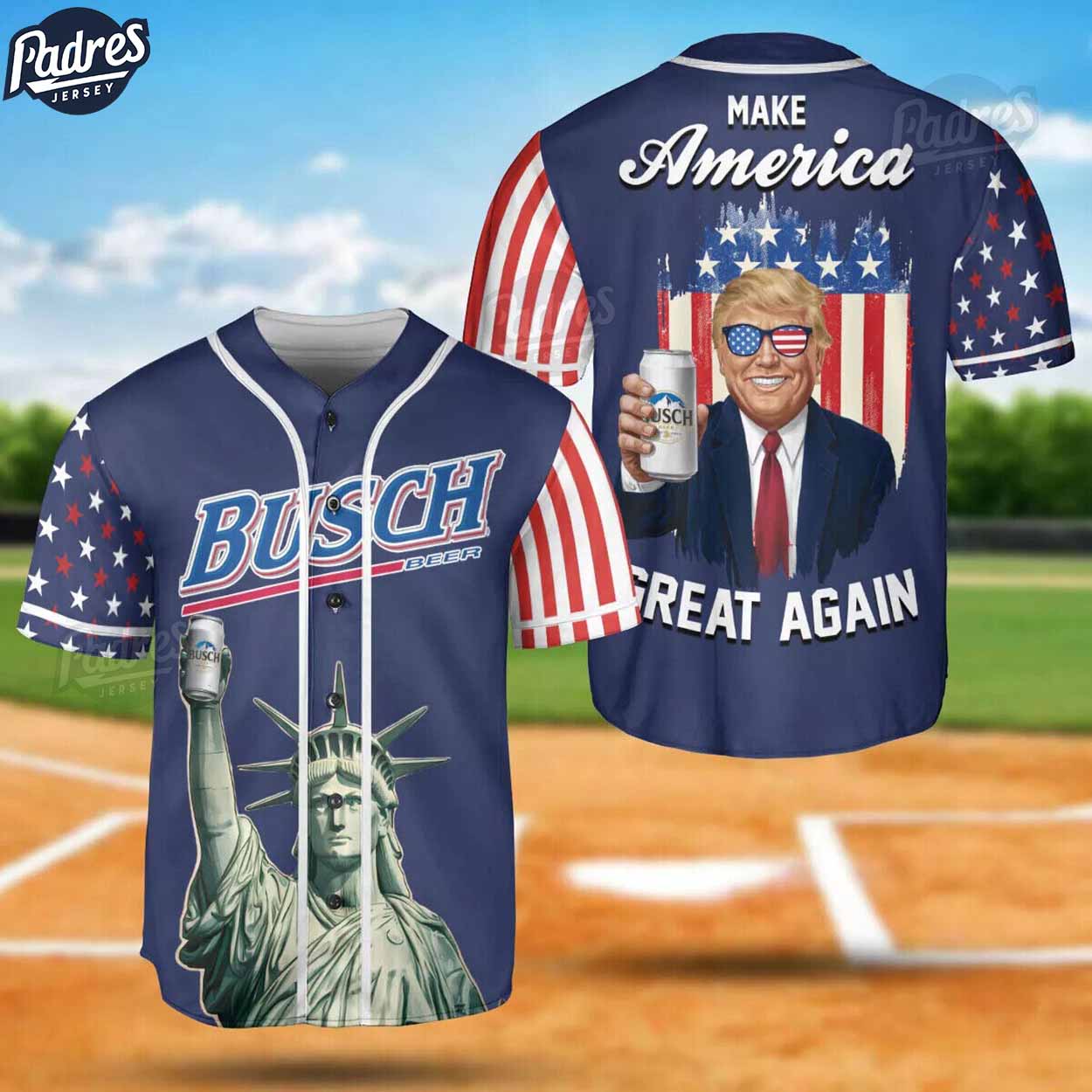 Light Beer Donald Trump Make America Great Again Baseball Jersey Style - Padres Jersey Oasis: Elevate Your Baseball Style Game