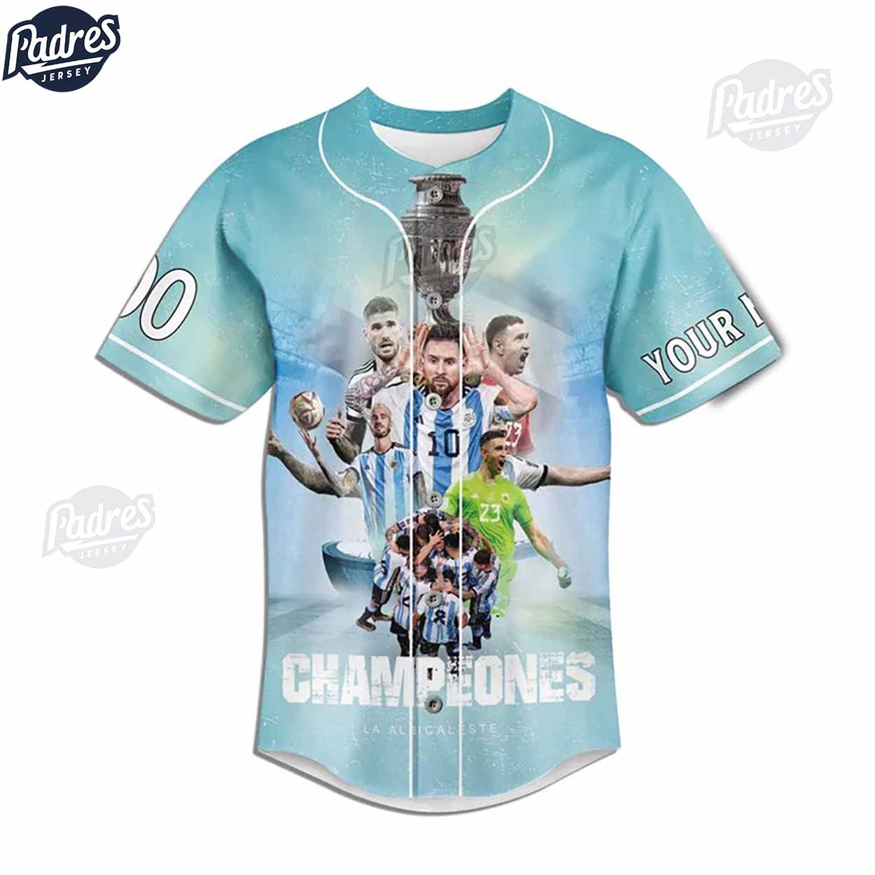 Lionel Messi Argentina Custom Baseball Jersey - Padres Jersey Oasis: Elevate Your Baseball Style Game