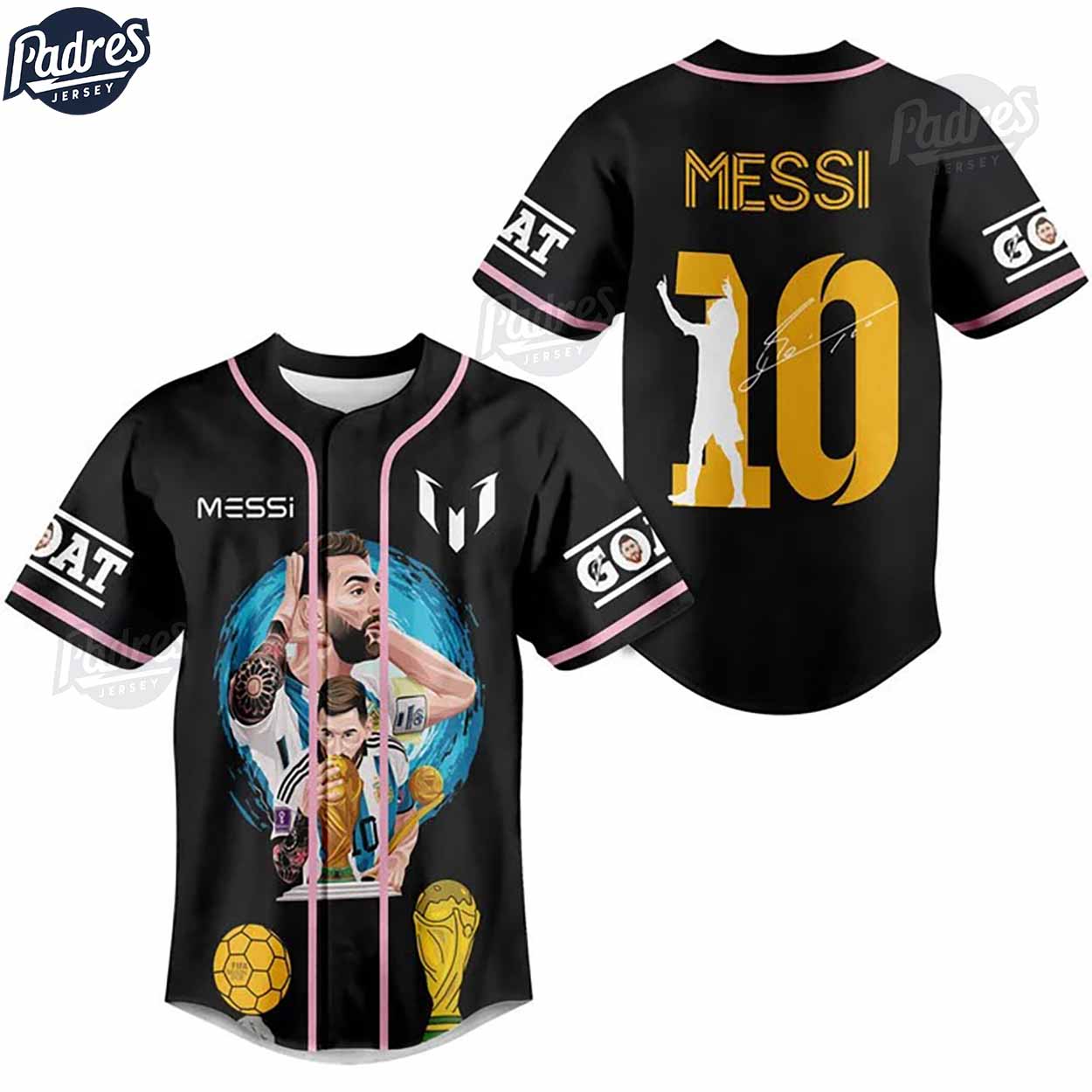 Lionel Messi Custom Black Baseball Jersey Gift - Padres Jersey Oasis: Elevate Your Baseball Style Game