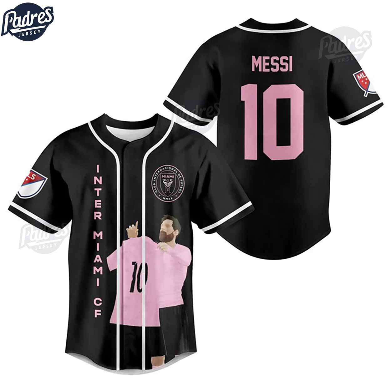 Lionel Messi Custom Black Baseball Jersey Style - Padres Jersey Oasis: Elevate Your Baseball Style Game