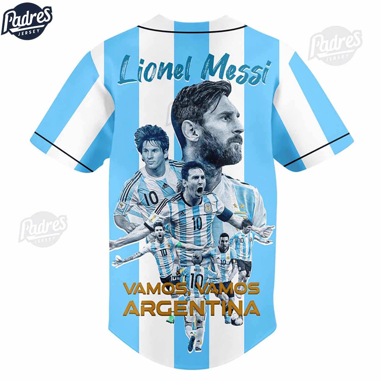 Lionel Messi Vamos Vamos Argentina Baseball Jersey Style - Padres Jersey Oasis: Elevate Your Baseball Style Game