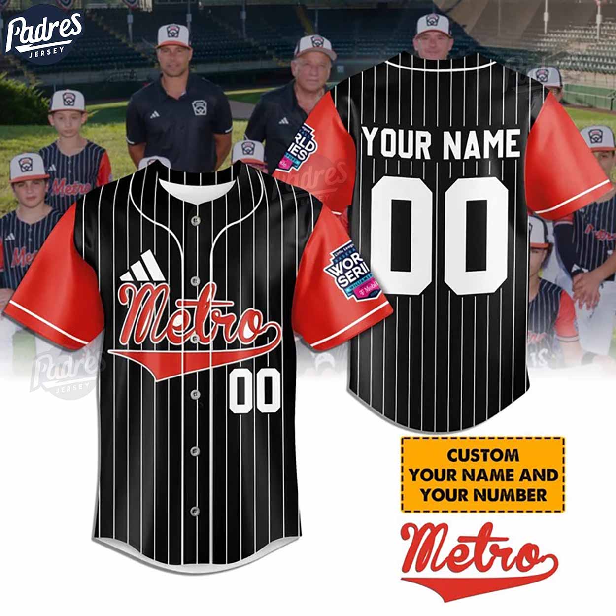 Little League Metro Team Baseball Jersey - Padres Jersey Oasis: Elevate Your Baseball Style Game