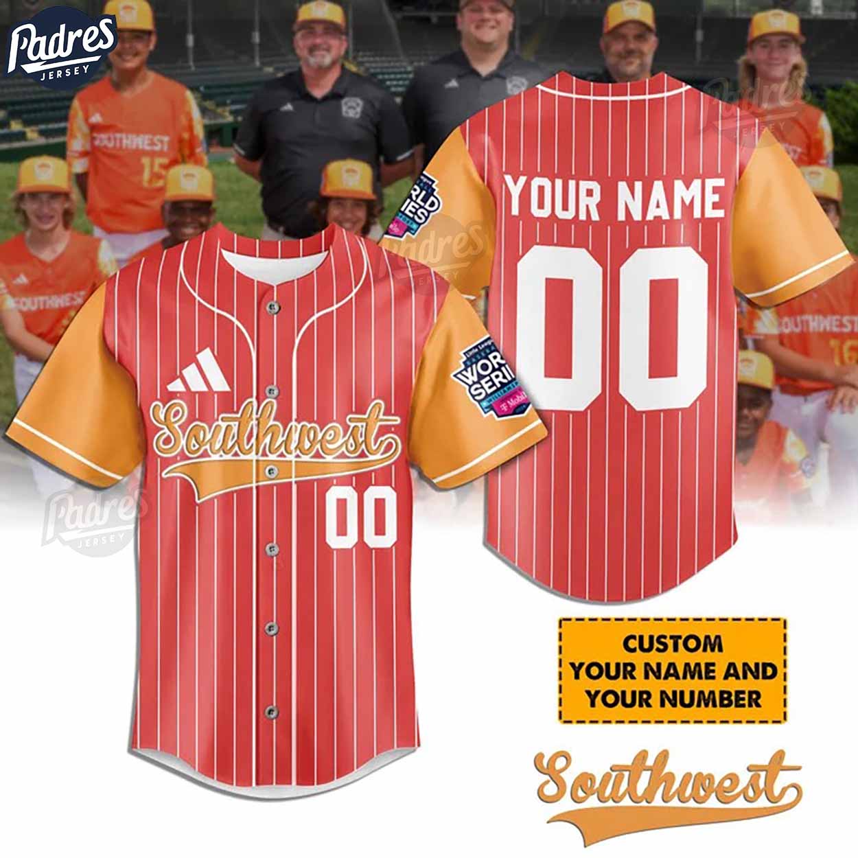 Little League Southwest Team Baseball Jersey - Padres Jersey Oasis: Elevate Your Baseball Style Game