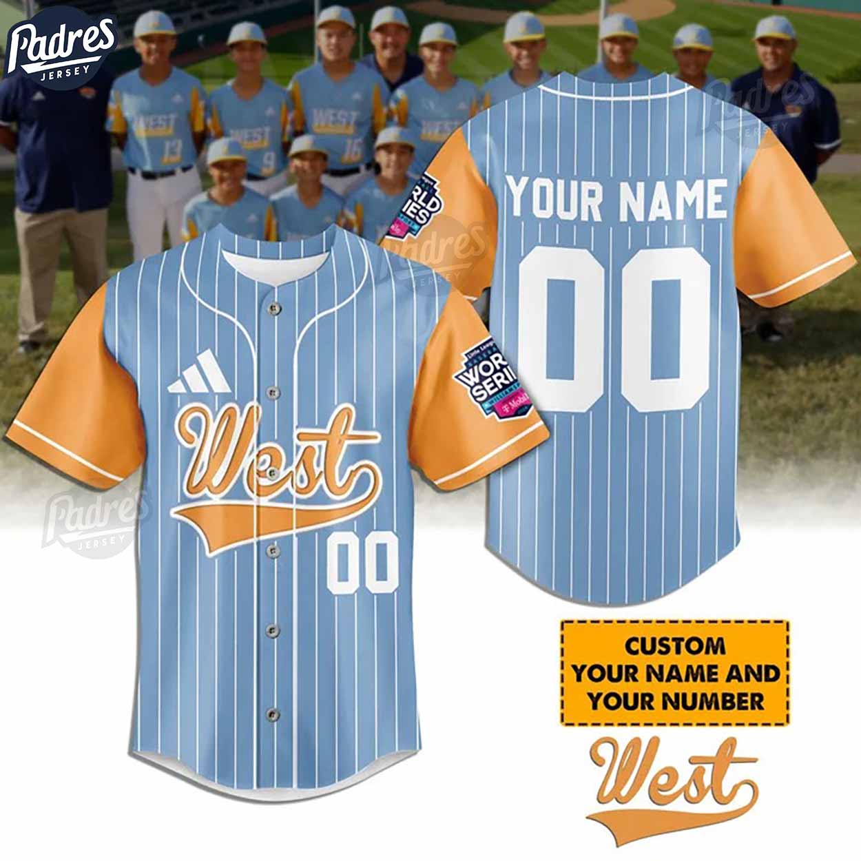 Little League West Team Baseball Jersey - Padres Jersey Oasis: Elevate Your Baseball Style Game