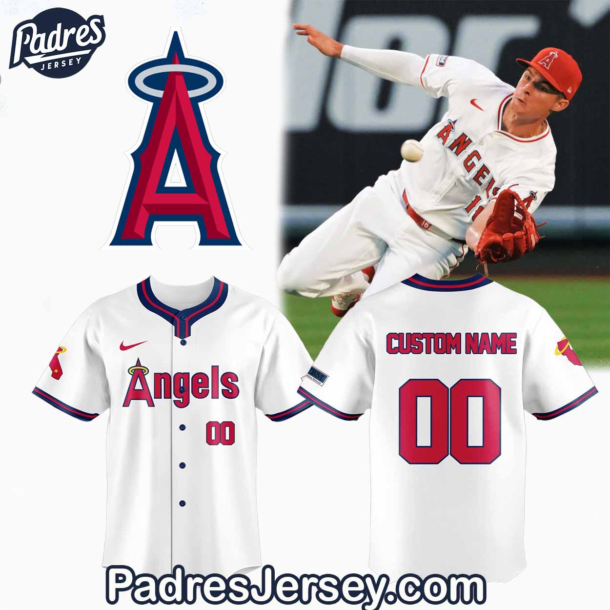 Los Angeles Angels Custom Baseball Jersey Outfit - Padres Jersey Oasis: Elevate Your Baseball Style Game