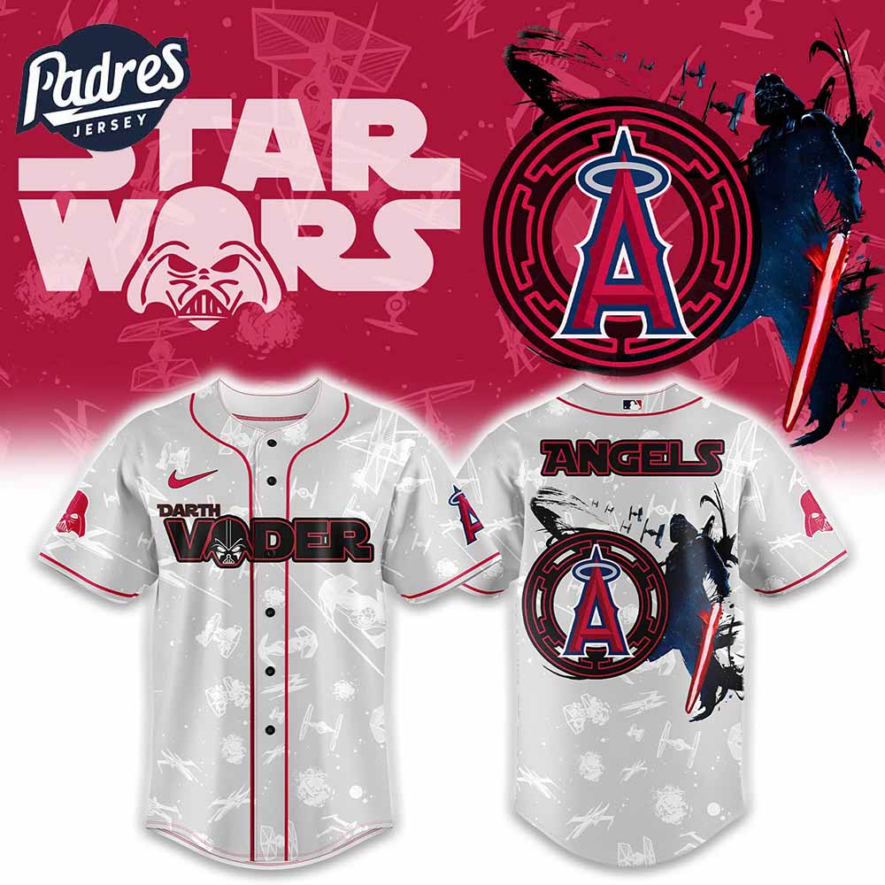 Los Angeles Angels MLB x Darth Vader Is Anakin Baseball Jersey - Padres Jersey Oasis: Elevate Your Baseball Style Game