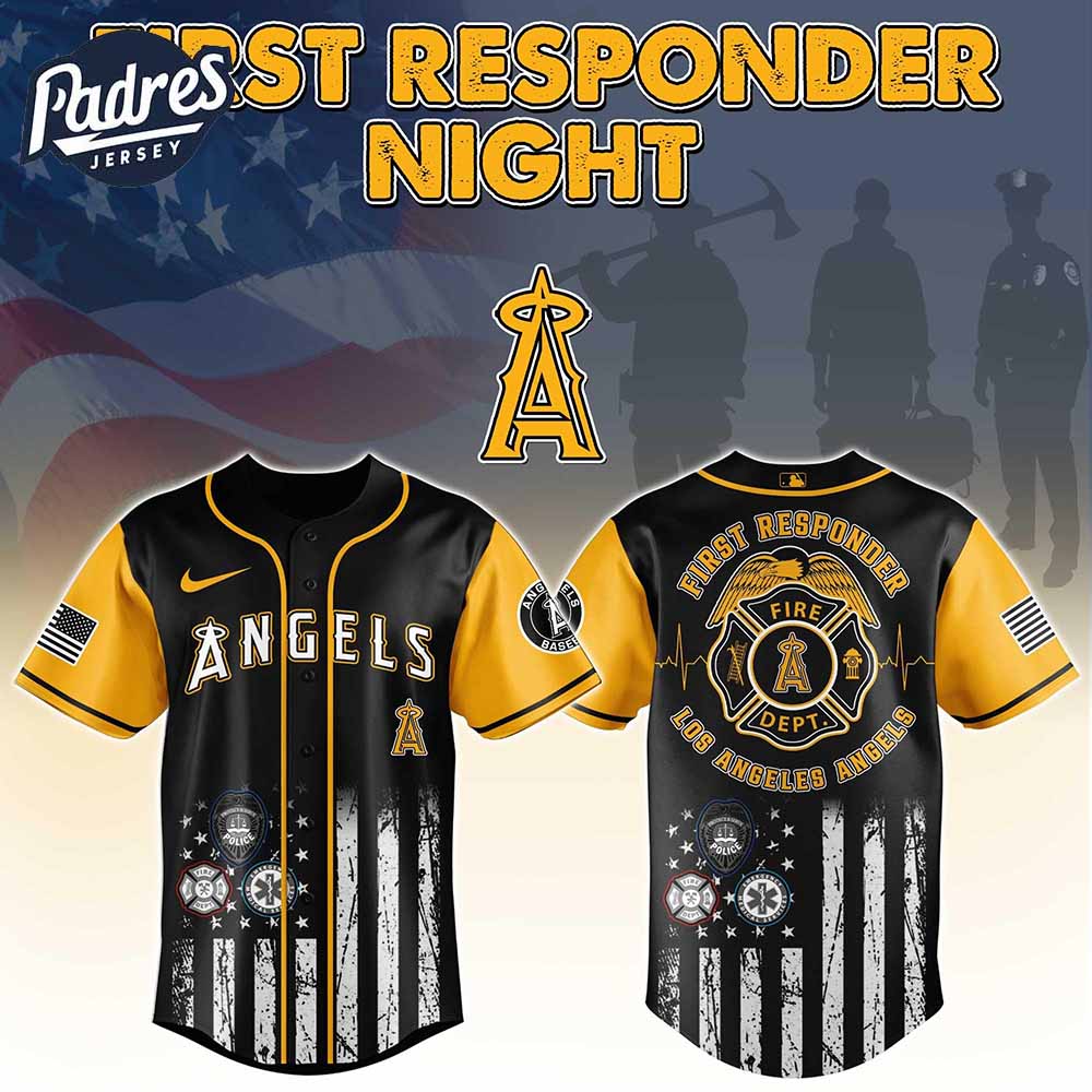 Los Angeles Angels MLB x First Responders Baseball Jersey - Padres Jersey Oasis: Elevate Your Baseball Style Game
