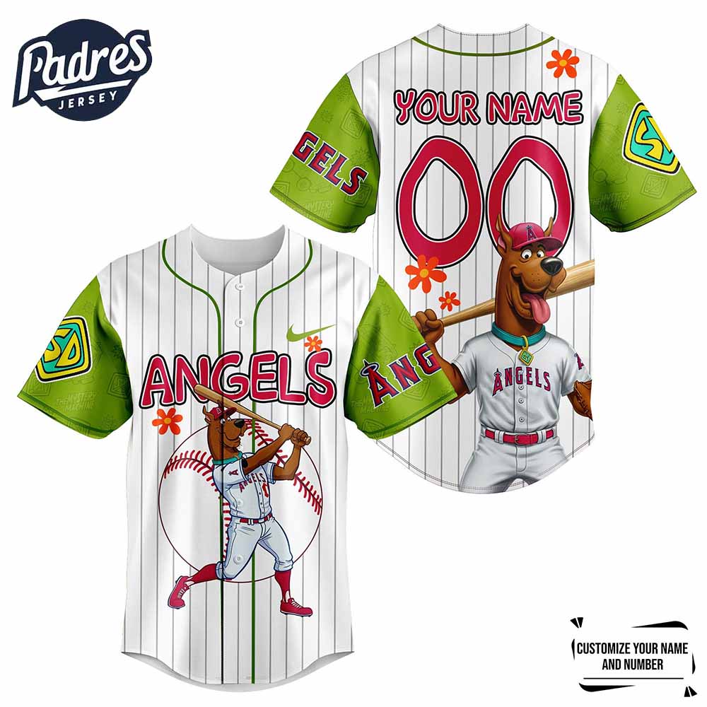 Los Angeles Angels MLB x Scooby Doo Personalized Baseball Jersey Outfit - Padres Jersey Oasis: Elevate Your Baseball Style Game