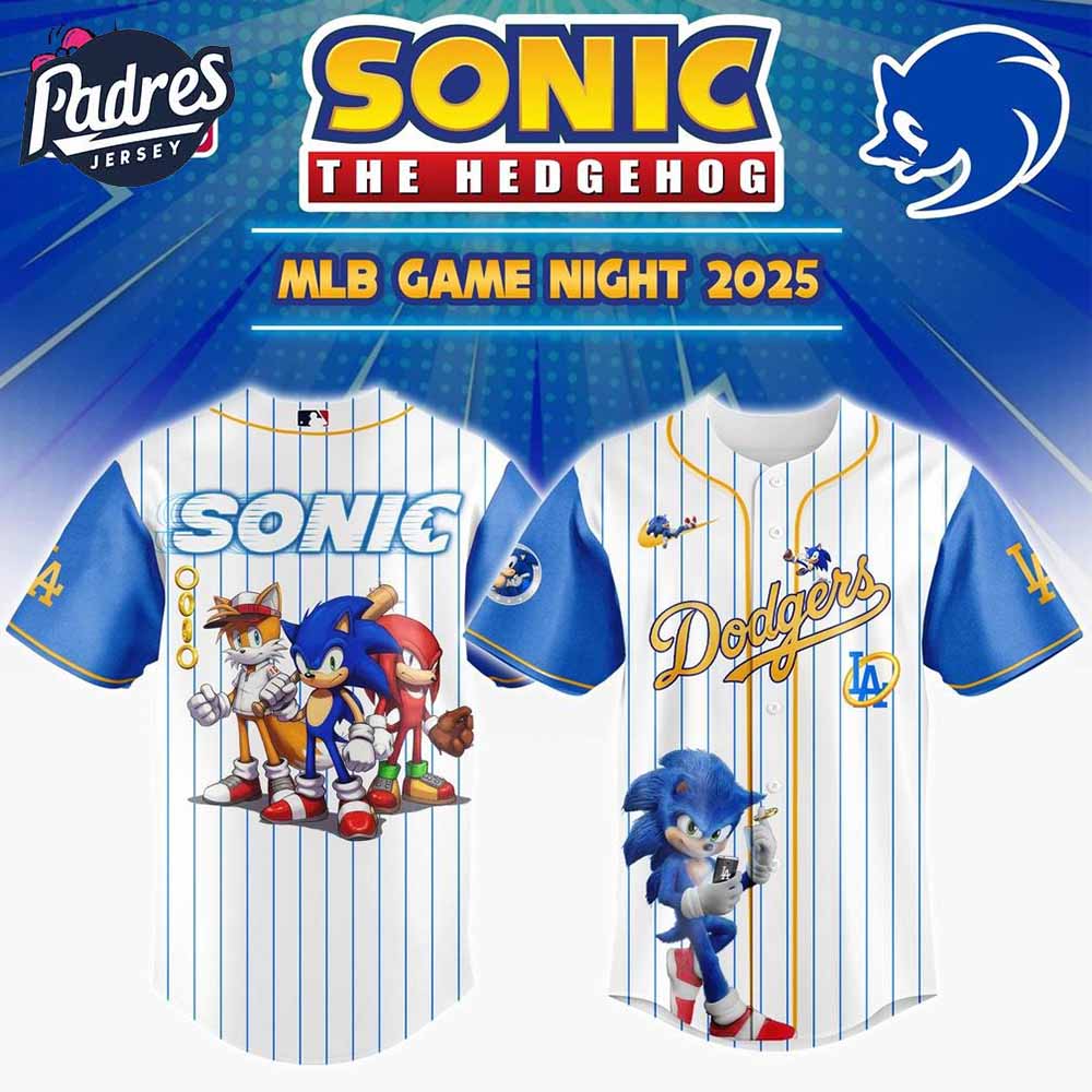 Los Angeles Dodgers MLB Game Night Sonic The Hedgehog 2025 Baseball Jersey - Padres Jersey Oasis: Elevate Your Baseball Style Game