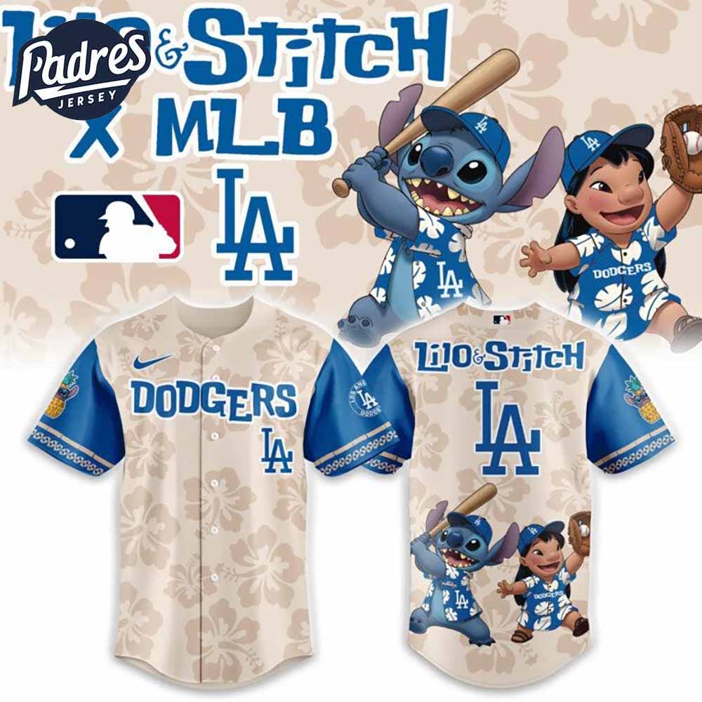 Los Angeles Dodgers X MLB Lilo And Stitch Summer Baseball Jersey - Padres Jersey Oasis: Elevate Your Baseball Style Game
