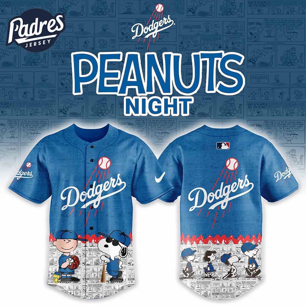 Los Angeles Dodgers x Peanuts 75th Anniversary Baseball Jersey - Padres Jersey Oasis: Elevate Your Baseball Style Game
