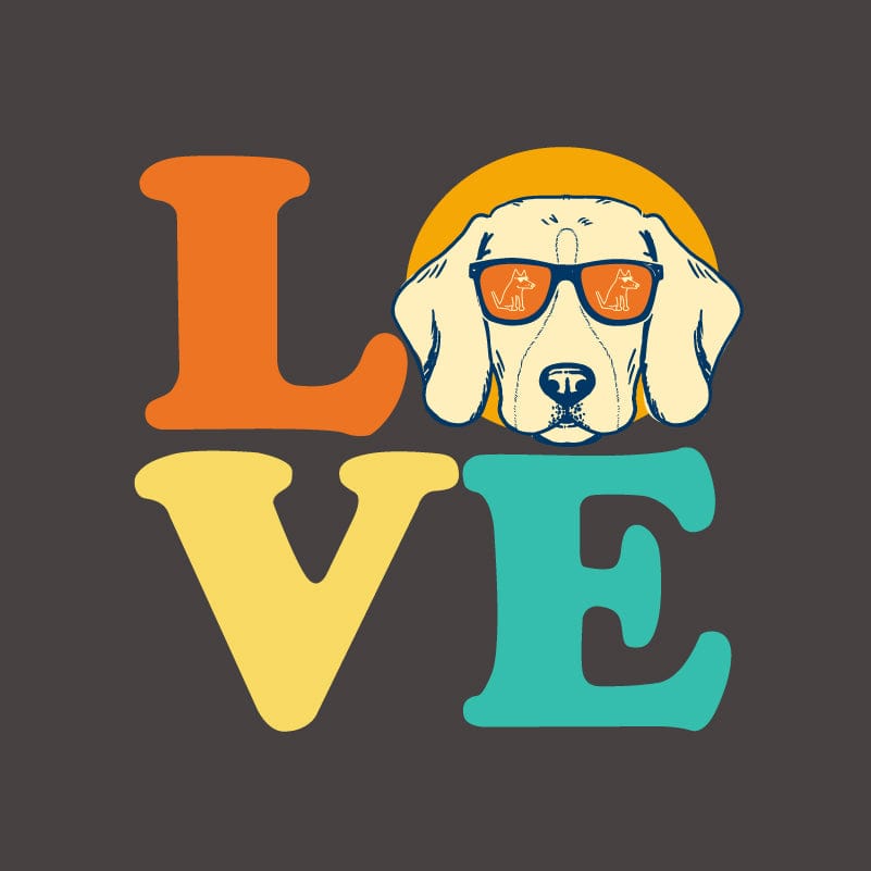 Dog Love (Hound) - Ladies Curvy V-Neck Tee