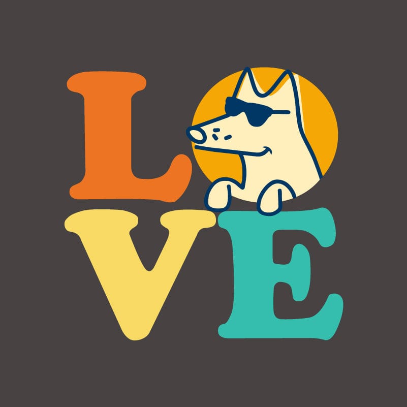 Dog Love (Teddy) - Ladies Curvy V-Neck Tee
