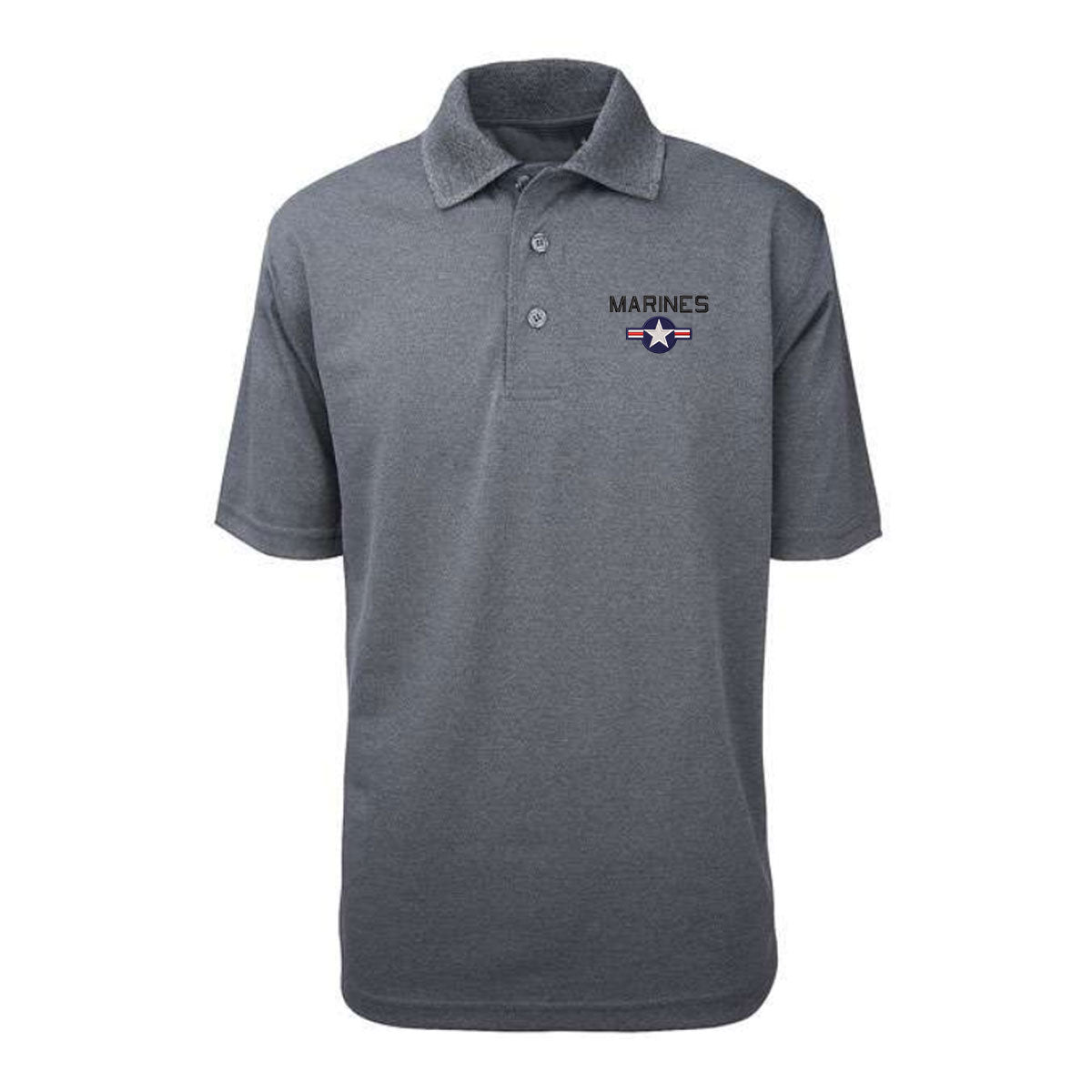 Leatherneck For Life Marines Roundel Performance Polo Shirt