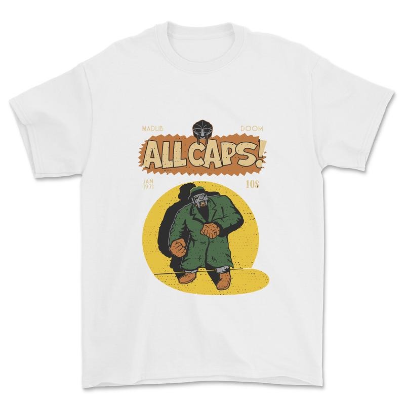 MF Doom Shirt, Madlib Doom All Caps T-Shirt Sweatshirt Hoodie