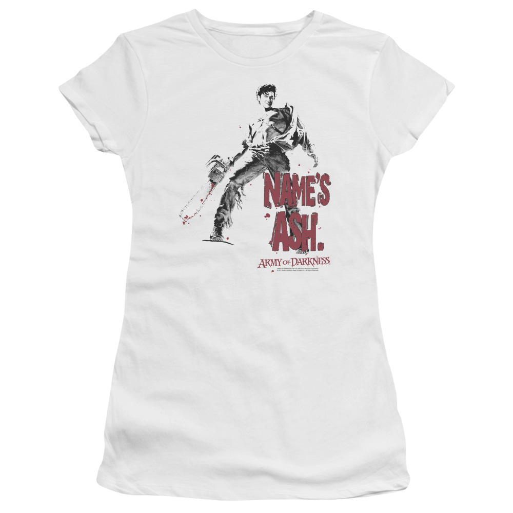 Army Of Darkness Names Ash - Juniors T-Shirt