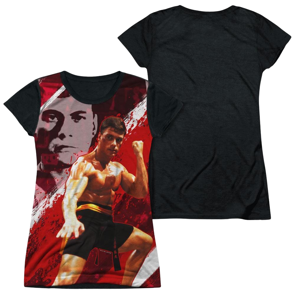 Bloodsport Fight Of Your Life - Juniors Black Back T-Shirt