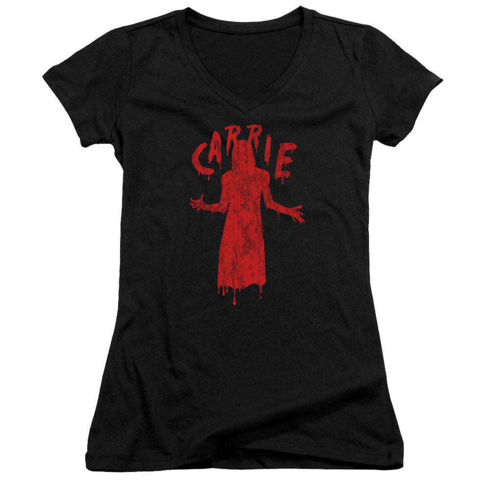 Carrie Silhouette - Juniors V-Neck T-Shirt