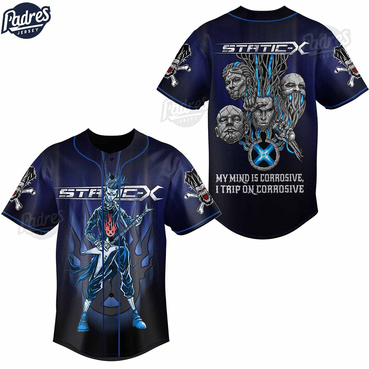 Machine Static-X Band Baseball Jersey Style - Padres Jersey Oasis: Elevate Your Baseball Style Game