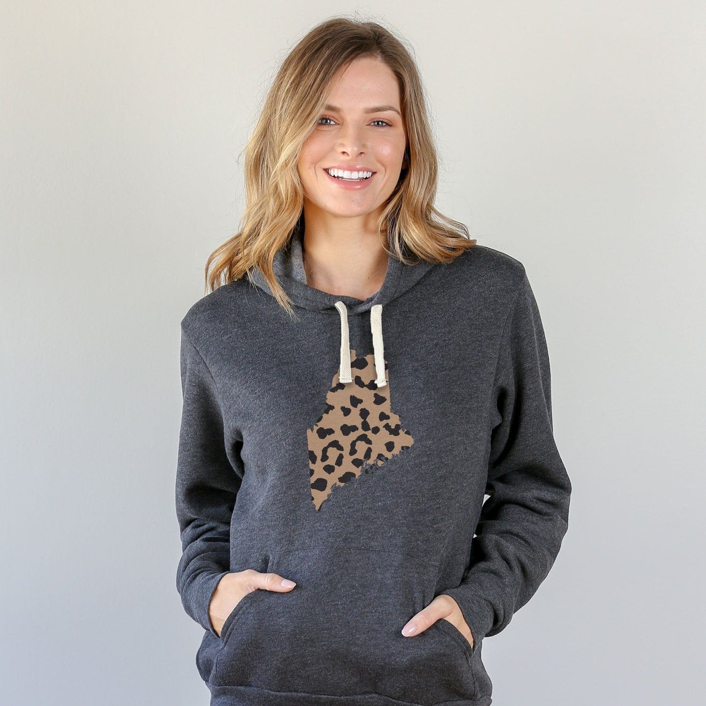 Maine Leopard Pattern Hoodie