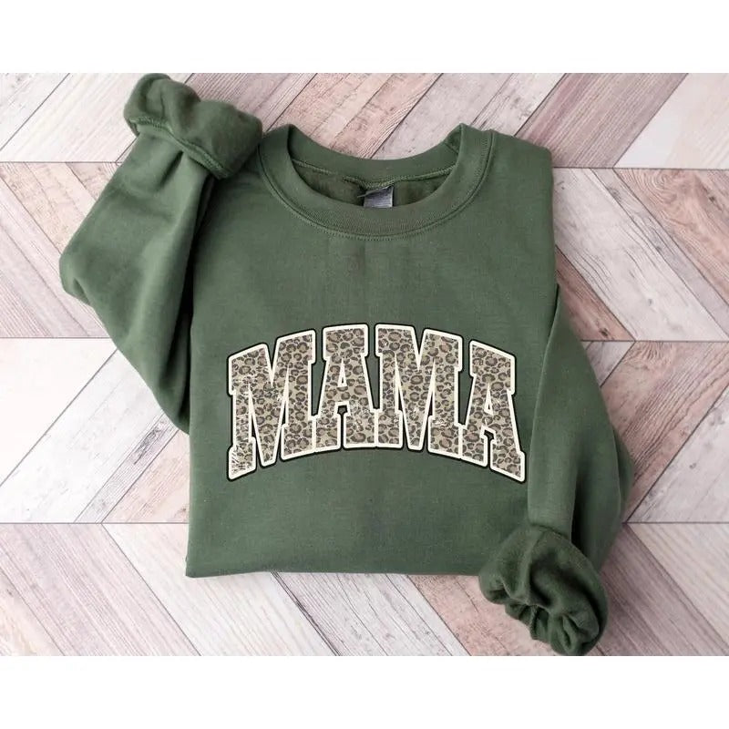 Mama Leopard Shirt, Cute Mama Tee, New Mom T-shirt, Best Mom T-shirt, Leopard Mama Shirt, Mom Life Shirt, Cool Mom Tee, Gift for New Mom, Mother's Day Gift