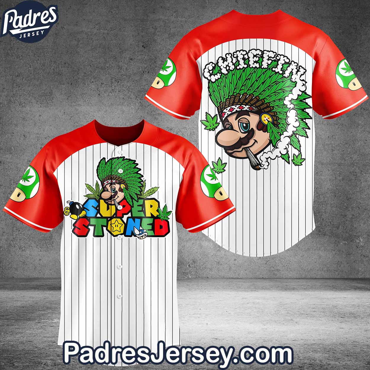 Mario 420 Baseball Jersey - Padres Jersey Oasis: Elevate Your Baseball Style Game