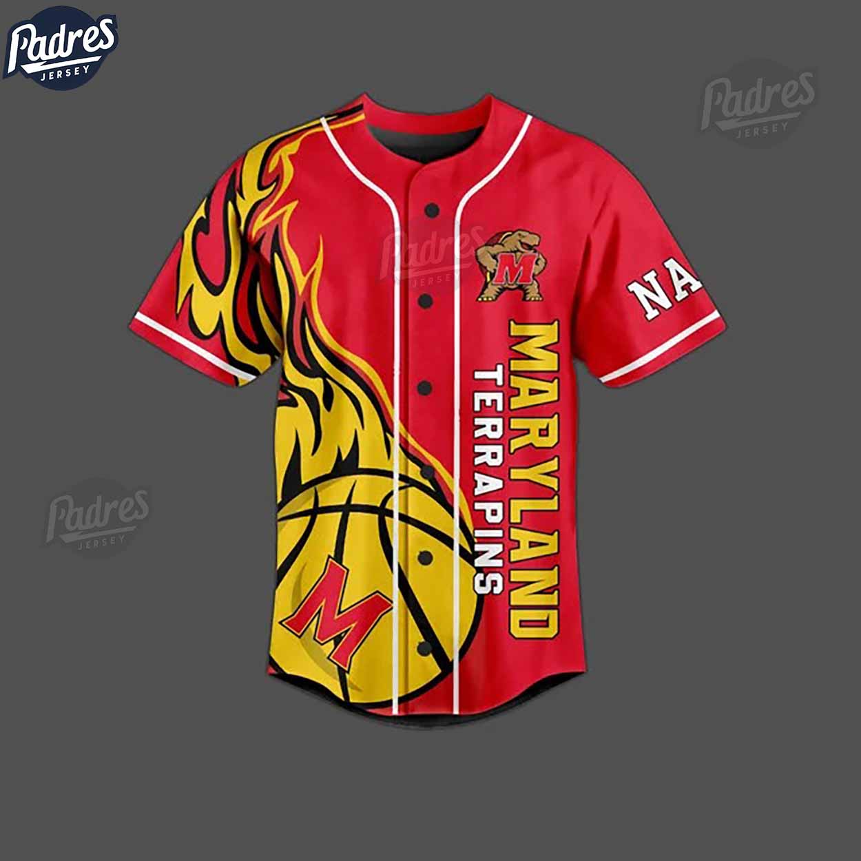 Maryland Terrapins Basketball Team Custom NCAA Baseball Jersey - Padres Jersey Oasis: Elevate Your Baseball Style Game