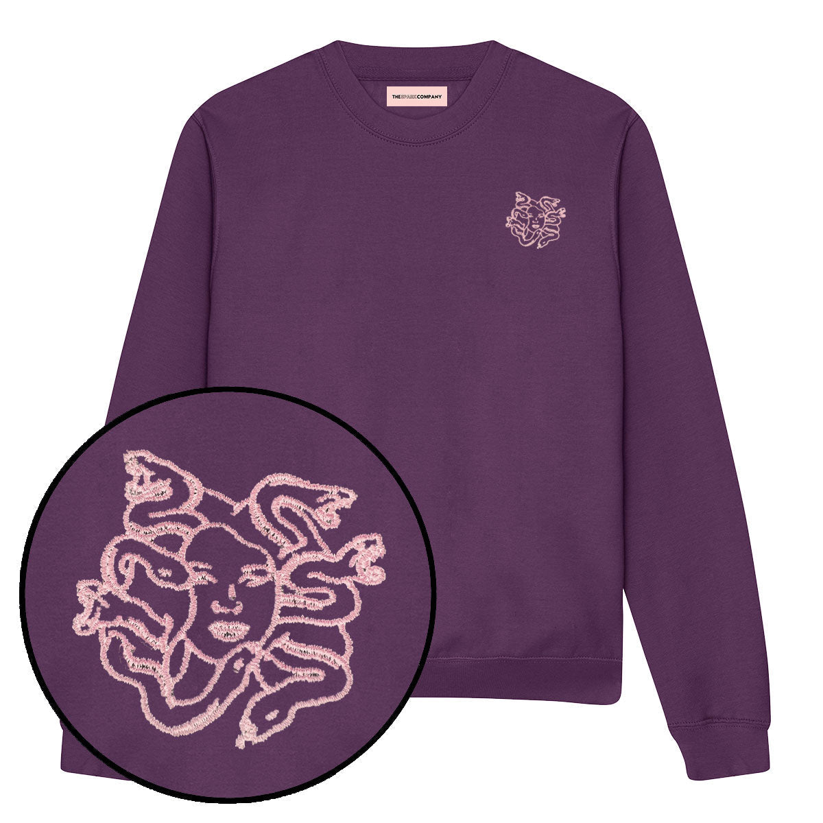 Medusa Embroidery Detail Sweatshirt