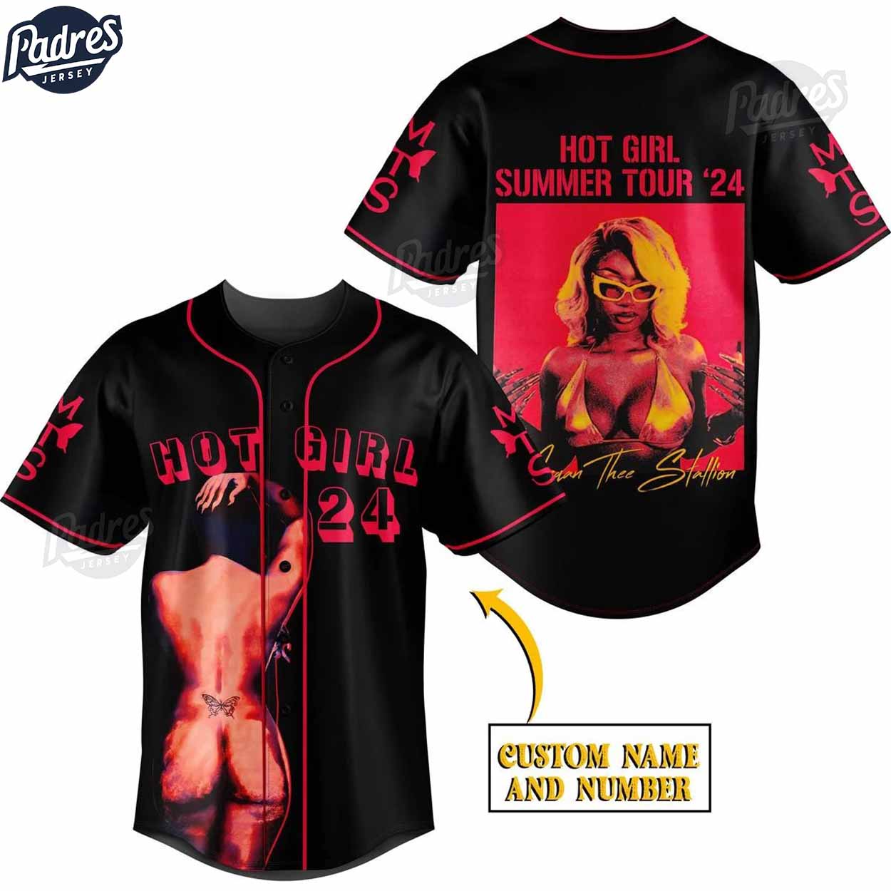 Megan Thee Stallion Hot Girl Summer Tour 2024 Baseball Jersey - Padres Jersey Oasis: Elevate Your Baseball Style Game