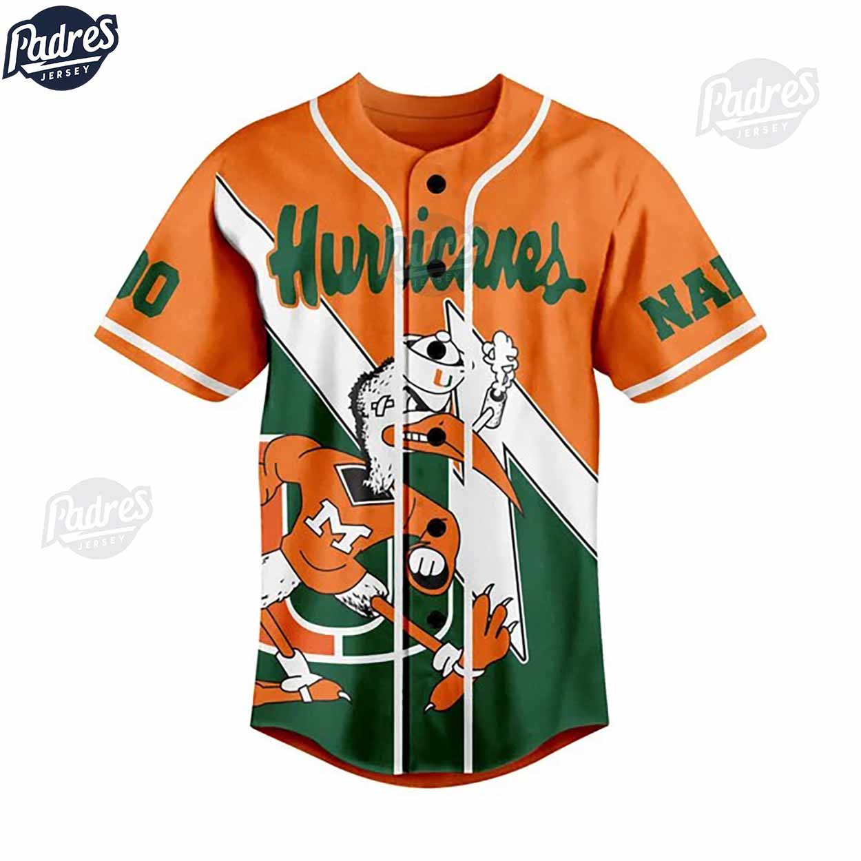 Miami Hurricanes Personalization Baseball Jersey Style - Padres Jersey Oasis: Elevate Your Baseball Style Game