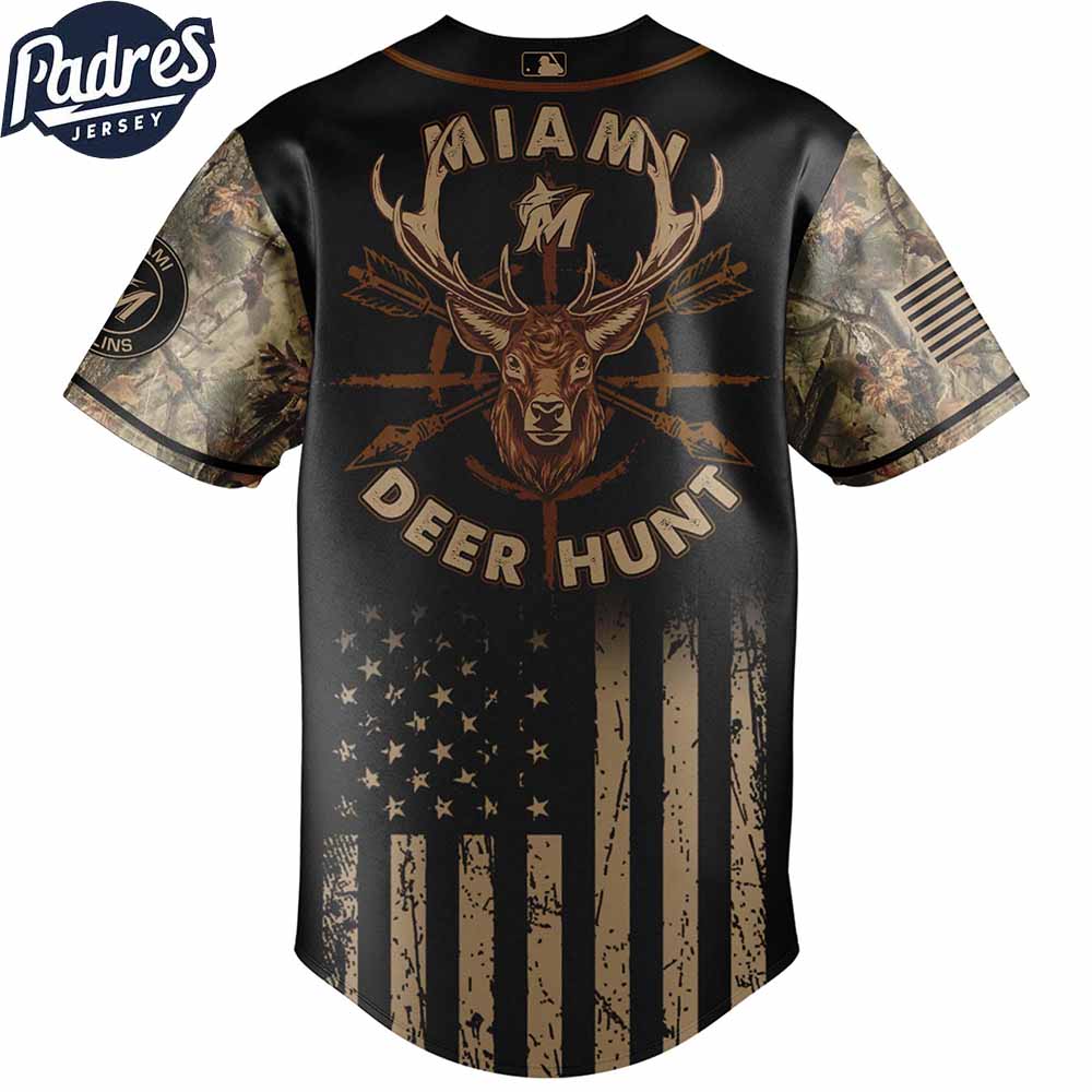 Miami Marlins MLB X Deer Hunting Personalized Baseball Jersey - Padres Jersey Oasis: Elevate Your Baseball Style Game