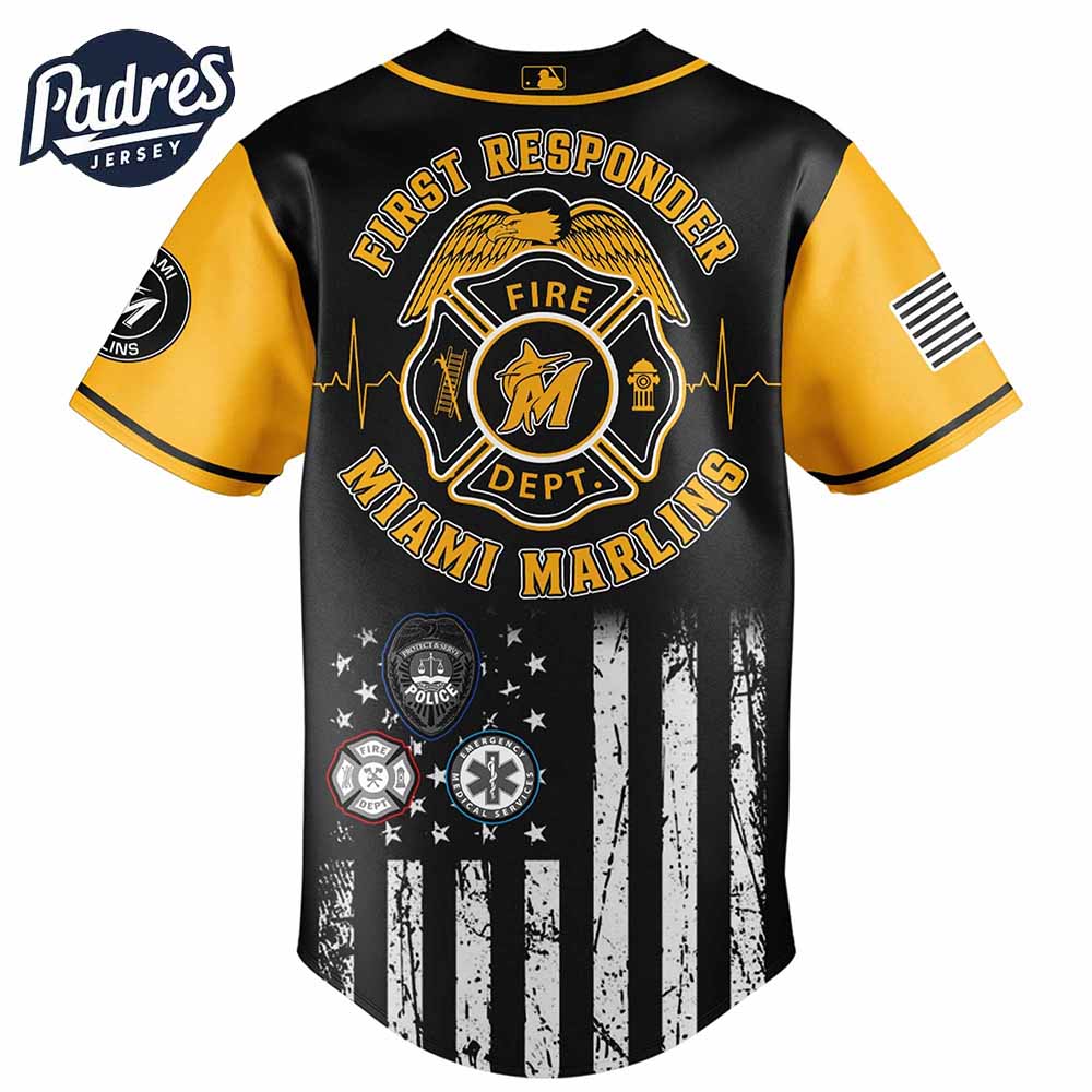 Miami Marlins MLB x First Responders Baseball Jersey - Padres Jersey Oasis: Elevate Your Baseball Style Game