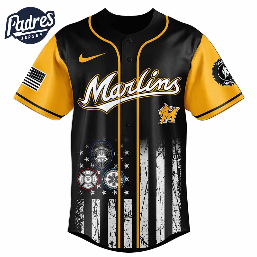Miami Marlins MLB x First Responders Baseball Jersey - Padres Jersey Oasis: Elevate Your Baseball Style Game
