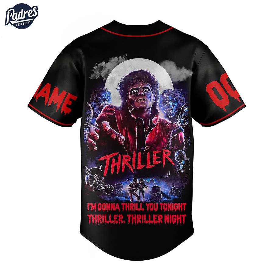 Michael Jackson Thriller Custom Baseball Jersey Style - Padres Jersey Oasis: Elevate Your Baseball Style Game