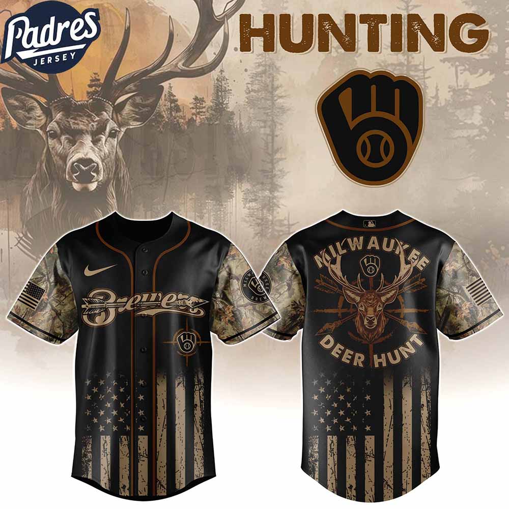 Milwaukee Brewers MLB X Deer Hunting Personalized Baseball Jersey - Padres Jersey Oasis: Elevate Your Baseball Style Game