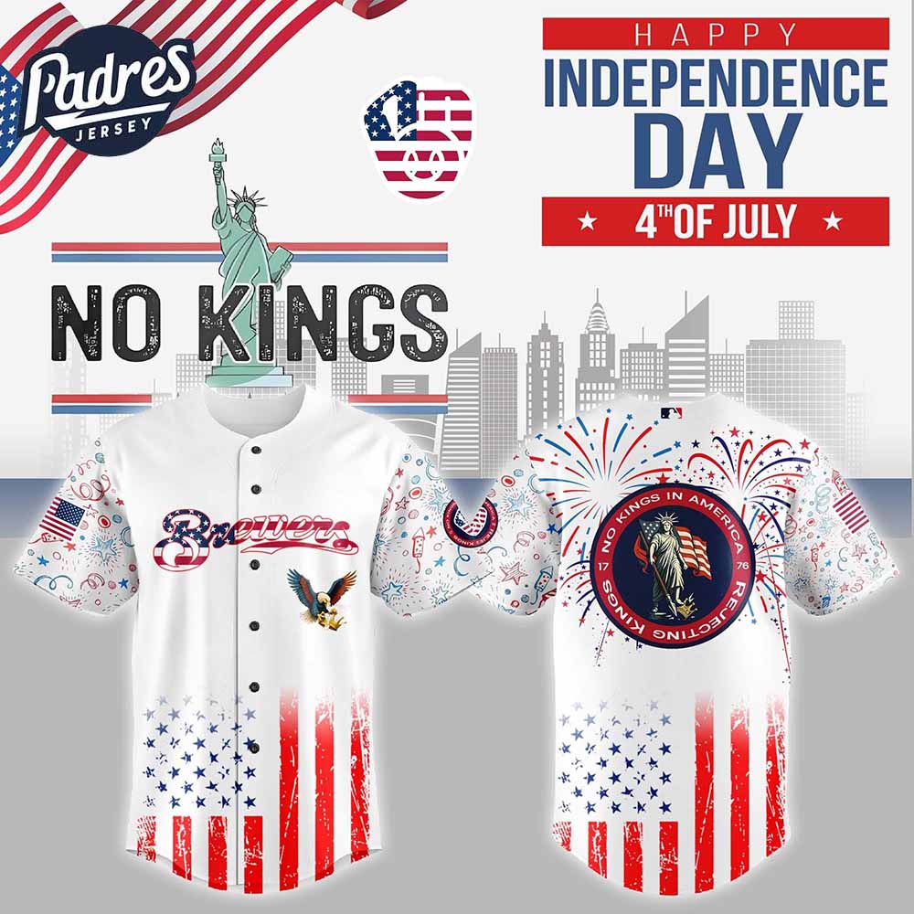 Milwaukee Brewers MLB X The 4th Of July X Military Custom Baseball Jersey - Padres Jersey Oasis: Elevate Your Baseball Style Game