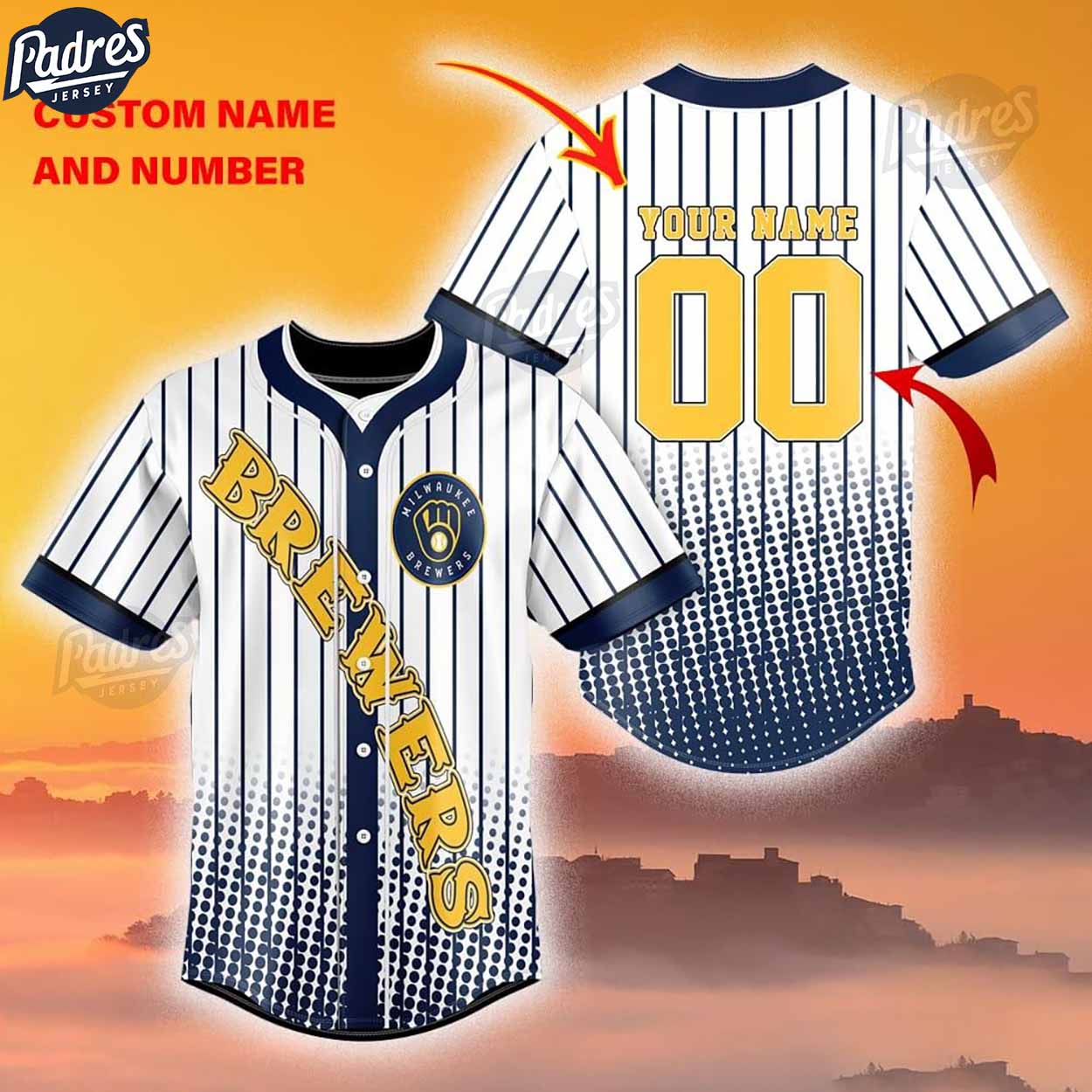 Milwaukee Brewers Premium Custom Baseball Jersey Style - Padres Jersey Oasis: Elevate Your Baseball Style Game