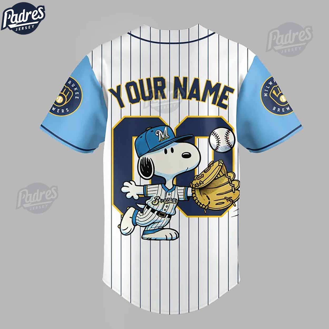 Milwaukee Brewers Snoopy Custom Baseball Jersey Style - Padres Jersey Oasis: Elevate Your Baseball Style Game
