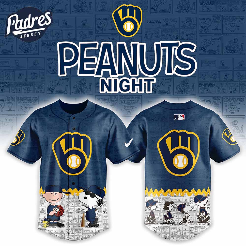 Milwaukee Brewers x Peanuts 75th Anniversary Baseball Jersey - Padres Jersey Oasis: Elevate Your Baseball Style Game