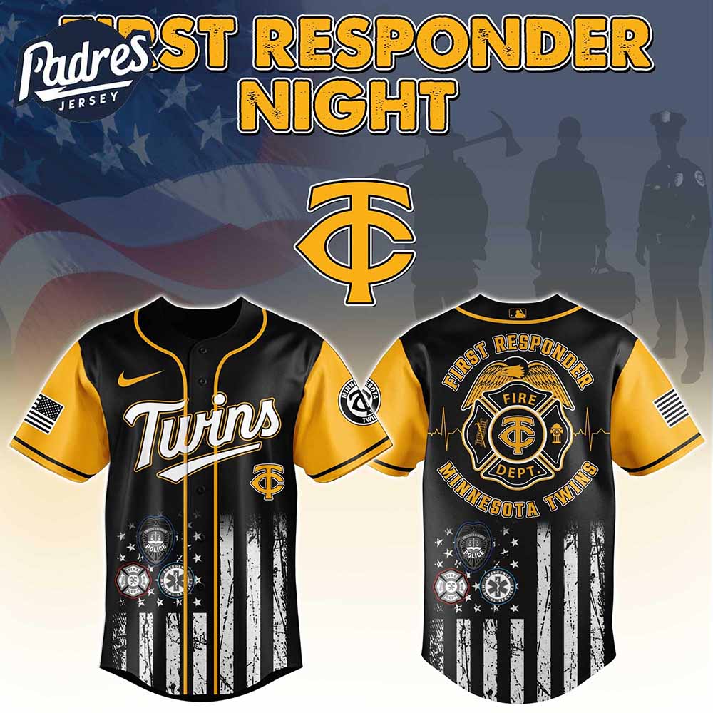 Minnesota Twins MLB x First Responders Baseball Jersey - Padres Jersey Oasis: Elevate Your Baseball Style Game